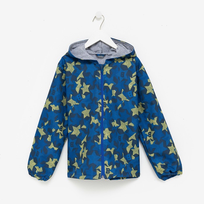 Куртка Ветровка для мальчика, цвет синий, рост 110-116 см - Фото 1