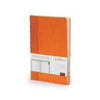 Ежедневник недатированный А5, 136 листов Bergamo, обложка искусственная кожа, блок 70г/м2, оранжевый - фото 9976341