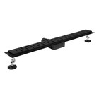 Трап TIM BAD-468002BK, 70×800 мм, гидро+сухая защита от запаха, черный матовый - Фото 2