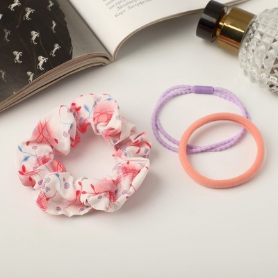 Резинка для волос "Эмилия" (набор 3 шт) весна, микс