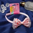 Ободок для волос "Малышка"  клубничка, 0,8 см, розовый (комплект 2 шт) - фото 61890030