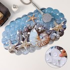 Коврик противоскользящий в ванну на присосках Доляна «На дне моря», 36×67 см - Фото 1