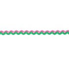 Тесьма «Змейка», ширина 0,8 см, по 50 м, цвет розово-зелёный - фото 8687906