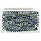 Тесьма «Змейка», сине-голубая с золотом, 1.5 см, 25 м - Фото 4