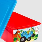 Ящик для игрушек, с крышкой, «Синий трактор», объём 30 л - фото 4361493