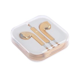 

Наушники LuazON RX-13, вкладыши, микрофон, золотистые