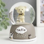 Снежный шар стеклянный «Мишка с косынкой на шее», световой, d=6.5 см 9×7×7 см, МИКС - фото 30901933