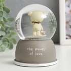 Снежный шар стеклянный «Мишка с косынкой на шее», световой, d=6.5 см 9×7×7 см, МИКС - фото 30901935