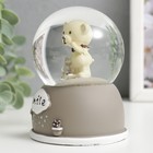 Снежный шар стеклянный «Мишка с косынкой на шее», световой, d=6.5 см 9×7×7 см, МИКС - фото 30901936