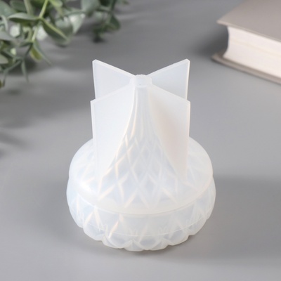 Молд силиконовый «Шкатулка капля» с крышкой 8.5×8.5×9.4 см