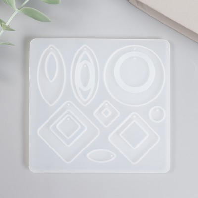 Молд силиконовый «Серьги» 9×9.5×0.4 см