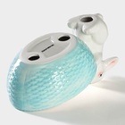 Конфетница Доляна «Зайка», 240 мл, 21.5×12.5×11.5 см, доломит, голубая - Фото 4