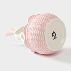 Конфетница Доляна «Зайка», 13.3×21.5 см, доломит, розовая - Фото 3