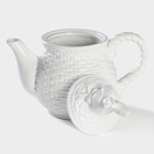 Заварочный чайник Доляна «Зайка», 800 мл, доломит, белый - Фото 3