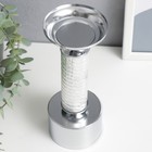 Подсвечник металл на 1 свечу "Иллюзия" серебро 21х8х8 см - фото 25495894