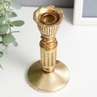 Подсвечник полистоун на 1 свечу "Ретро. Колонна" золото 13,5х6,5х6,5 см - фото 23814561