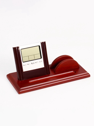 Набор настольный 2 в1 (часы Д-004, визитница)