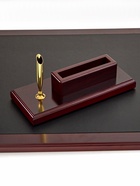 Набор настольный 5 в1 с часами, вишня - Фото 5