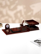 Набор настольный 7 в1 (карандашница, подставка для ручек, визитница, часы Д-009, этажерка, нож, подставка) - Фото 13