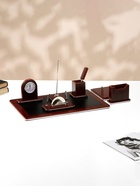 Набор настольный 7 в1 (карандашница, подставка для ручек, визитница, часы Д-009, этажерка, нож, подставка) - Фото 14