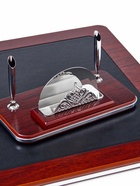 Набор настольный 7 в1 (карандашница, подставка для ручек, визитница, часы Д-009, этажерка, нож, подставка) - Фото 4