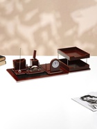 Набор настольный 7 в1 (карандашница, подставка для ручек, визитница, часы Д-009, этажерка, нож, подставка) - Фото 9