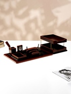 Набор настольный 7 в 1 (карандашница, подставка для ручек, визитница, часы Д-010, этажерка, нож) - Фото 11