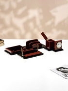 Набор настольный 7 в 1 (карандашница, подставка для ручек, визитница, часы Д-010, этажерка, нож) - Фото 13