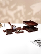 Набор настольный 7 в 1 (карандашница, подставка для ручек, визитница, часы Д-010, этажерка, нож) - Фото 15