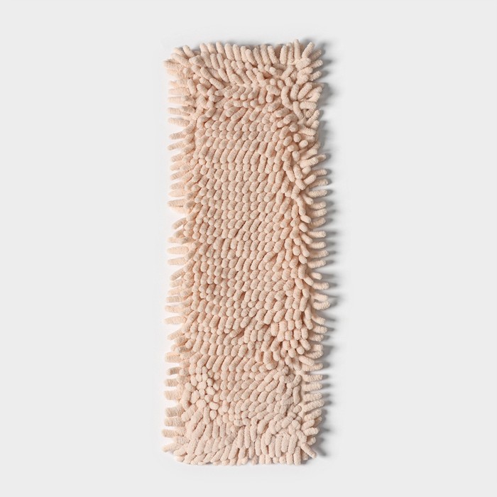 Насадка для плоской швабры Доляна «Пастель», 43×13 см, микрофибра букли, цвет бежевый - Фото 1