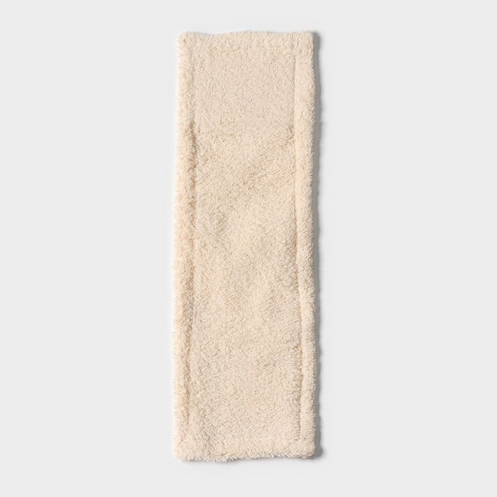 Насадка для плоской швабры Доляна «Пастель», 42×12 см, микрофибра, 60 гр, цвет бежевый - Фото 1