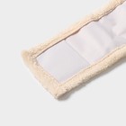 Насадка для плоской швабры Доляна «Пастель», 42×12 см, микрофибра, 60 гр, цвет бежевый - фото 6696543