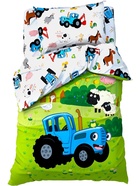 Постельное бельё 1.5-спальное «Синий трактор. Ферма», поплин - Фото 1