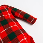 Набор новогодний: боди, штукианишки и шапочка Крошка Я «Клетка», рост 62-68 см - фото 46802347