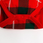 Набор новогодний: боди, штукианишки и шапочка Крошка Я «Клетка», рост 62-68 см - фото 46802348