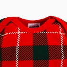 Набор новогодний: боди, штукианишки и шапочка Крошка Я «Клетка», рост 74-80 см 9150145