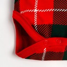 Набор новогодний: боди, штукианишки и шапочка Крошка Я «Клетка», рост 74-80 см 9150145