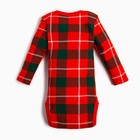Набор новогодний: боди, штукианишки и шапочка Крошка Я «Клетка», рост 74-80 см 9150145