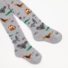 Колготки детские махровые, цвет светло-серый меланж, рост 86-92 см - фото 24579358