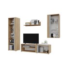 Гостиная Омега, 2202х2000х425, Крафт золотой/Бетон - фото 24469605