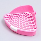 Туалет для кроликов и хорьков «Пижон», 24×18×11 см, угловой, пластик, розовый - Фото 5