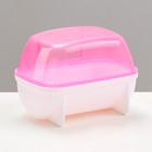 Туалет для грызунов "Пижон", 10,2 х 7,2 х 7,2 см, розовый - Фото 3