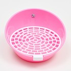 Туалет круглый для грызунов "Пижон", 25 х 23,5 х 12 см, розовый - Фото 2