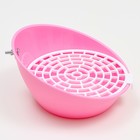 Туалет круглый для грызунов "Пижон", 25 х 23,5 х 12 см, розовый - Фото 3