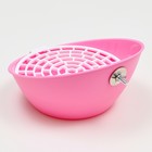 Туалет круглый для грызунов "Пижон", 25 х 23,5 х 12 см, розовый - фото 9507979