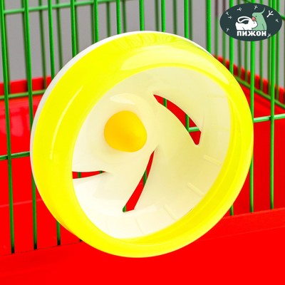 Колесо для грызунов тихое, 11 см, жёлтое