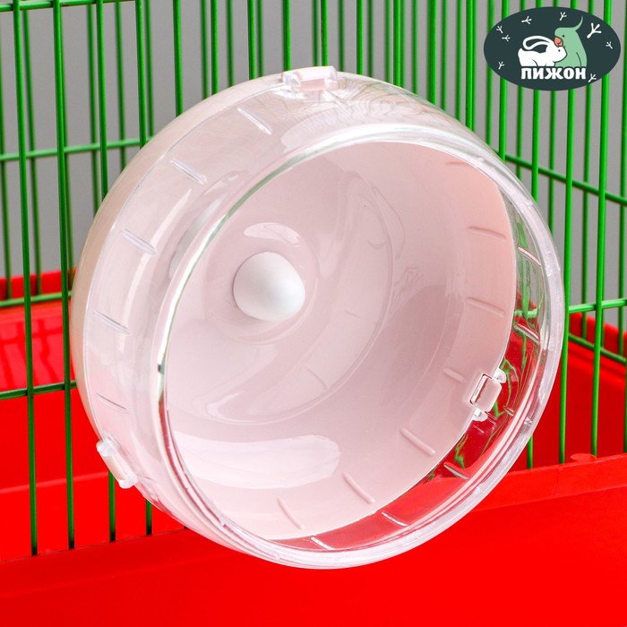 Колесо для грызунов, 14 см, тихое, розовое - Фото 1