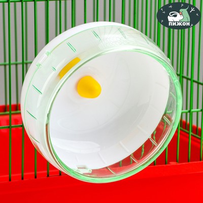 Колесо для грызунов, 14 см, тихое, зелёное