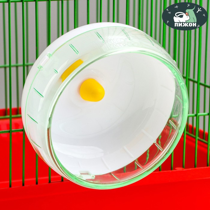 Колесо для грызунов, 14 см, тихое, зелёное - Фото 1