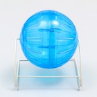 Шар для грызунов на металлическом основании, 12 см, синий - Фото 2